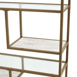 72" EOS Geometric Bookshelf Etagere Brass - Dorel Living -Baxton Studio Store GUEST fbfc223a c679 44ce a6ae 14b45c097e19