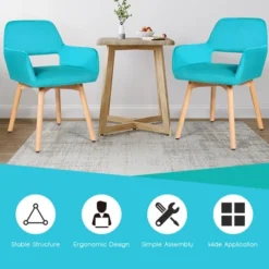 Costway Set Of 2 Modern Accent Armchairs Velvet Fabric Leisure Chairs Club Guest YellowBlue Grey 17 Costway Set Of 2 Modern Accent Armchairs Velvet Fabric Leisure Chairs Club Guest YellowBlue Grey -Baxton Studio Store GUEST fc76381e 3f7a 409d 8de1 31fd54d1dae4