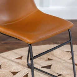 Set Of 2 Laslo Modern Upholstered Faux Leather Dining Chairs - Saracina Home -Baxton Studio Store GUEST fe245bc2 14e4 4821 9570 ac728abc73e4