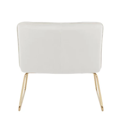 Casper Contemporary Upholstered Accent Chair Gold/Cream - LumiSource 5 Casper Contemporary Upholstered Accent Chair Gold/Cream - LumiSource - Image 3