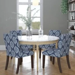 Hendrix Dining Chair In Damask - Skyline Furniture -Baxton Studio Store GUEST ff73e106 614e 4142 aebc 10b16e4f696b