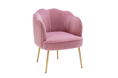 Modern Shell Shape Armchair Accent Chair With Gold Legs-ModernLuxe 6 Modern Shell Shape Armchair Accent Chair With Gold Legs-ModernLuxe - Image 4