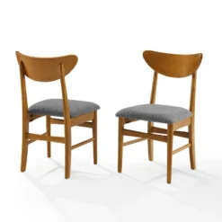 Set Of 2 Landon Wood Dining Chairs With Upholstered Seat - Crosley -Baxton Studio Store GUEST ffe29fb6 535e 4691 9275 5b47ce258b49